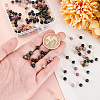 Olycraft 2 Strands Natural Tourmaline Round Beads Strands G-OC0004-94B-3