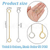   100Pcs 2 Colors Brass Eye Pins KK-PH0010-42-2