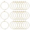 CREATCABIN 80Pcs Long-Lasting Plated Brass Hoop Earrings Findings KK-CN0003-13-1