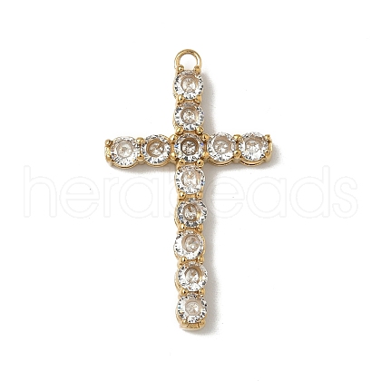 304 Stainless Steel Rhinestone Pendants STAS-V015-04A-G-1