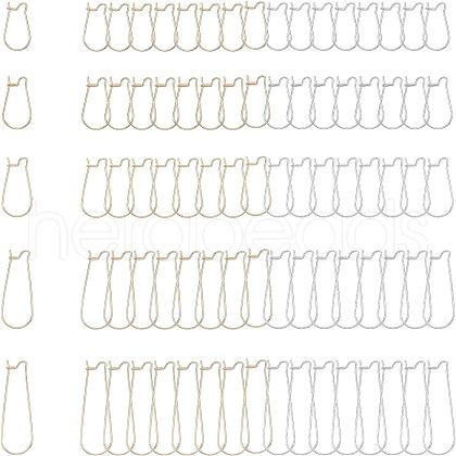 Unicraftale 304 Stainless Steel Hoop Earring Findings STAS-UN0016-77-1