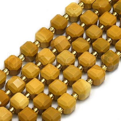 Natural Yellow Mookaite Beads Strand G-I376-D53-01-1