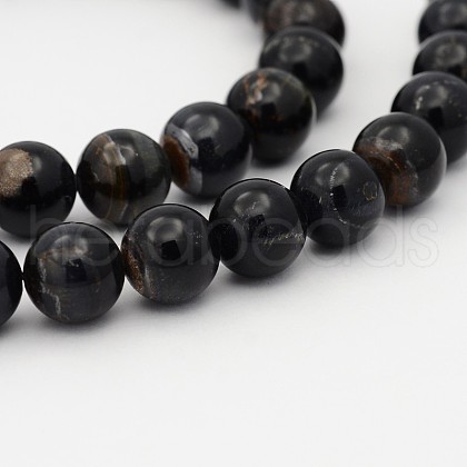 Natural Blue Tiger Eye Bead Strands X-G-P070-14-6mm-1