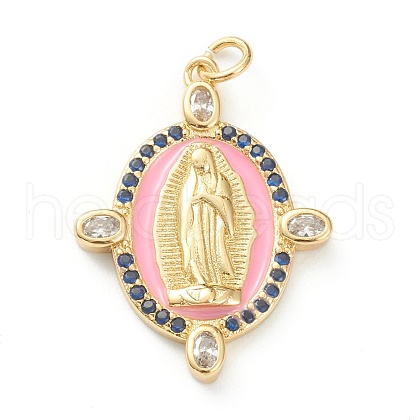 Brass Micro Pave Cubic Zirconia Pendants ZIRC-P200-11A-G01-1