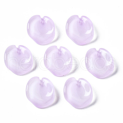 Spray Painted Imitation Jade Glass Pendants GLAA-N042-003-B02-1