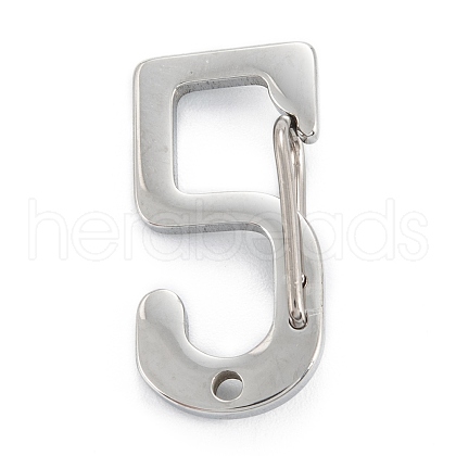 304 Stainless Steel Keychain Clasp Findings STAS-C024-27P-1
