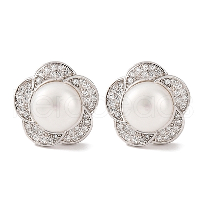 Mother's Day Jewellery 925 Sterling Silver Flower Stud Earrings EJEW-C115-10P-1