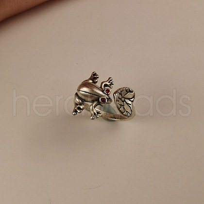Frog Alloy with Rhinestone Cuff Rings FS-WGCE30D-04-1