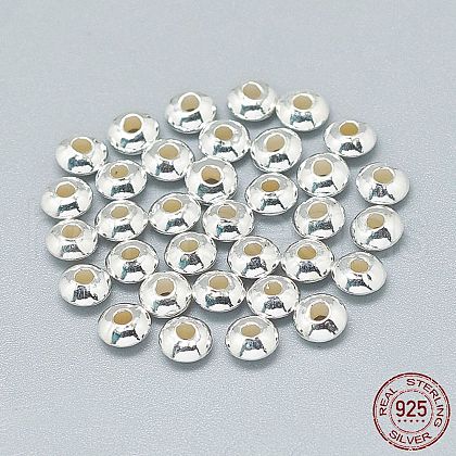 925 Sterling Silver Spacer Beads X-STER-T002-207S-1