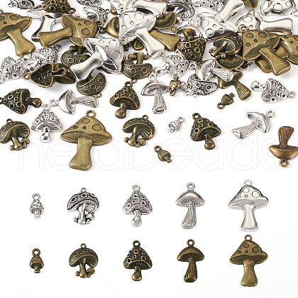 Elecrelive 80Pcs 10 Style Alloy Pendants FIND-EL0001-08-1
