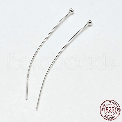 925 Sterling Silver Ball Head Pins STER-F018-03M-03-1