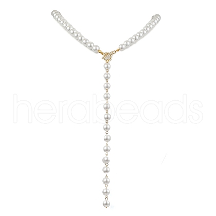 Glass Pearl Bead Necklaces NJEW-JN04894-1
