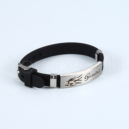 Silicone Cord Bracelets WG3CB09-12-1