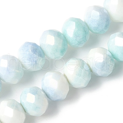 Electroplate Handmade Lampwork Beads Strands LAMP-S068-11H-1