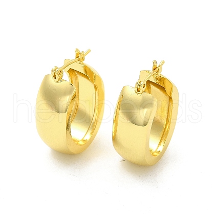 Brass Oval Thick Hoop Earrings for Women EJEW-E273-04LG-1