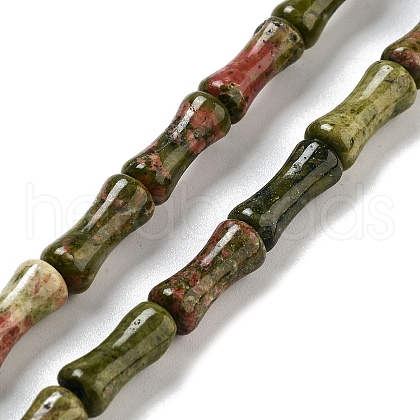 Natural Unakite Beads Strands G-Q178-A10-01-1