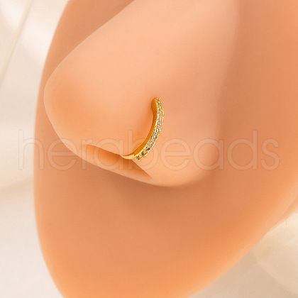 Alloy Crystal Rhinestone Hoop Clip on Nose Rings FS-WG08008-07-1
