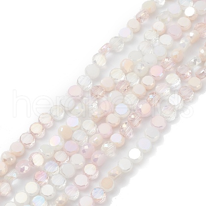 Gradient Color Electroplate Glass Bead Strands GLAA-E042-03E-1