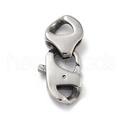304 Stainless Steel Lobster Claw Clasps STAS-V008-27P-1