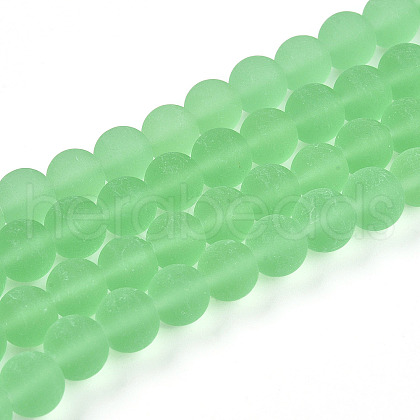 Transparent Glass Beads Strands GLAA-T032-T8mm-MD17-1