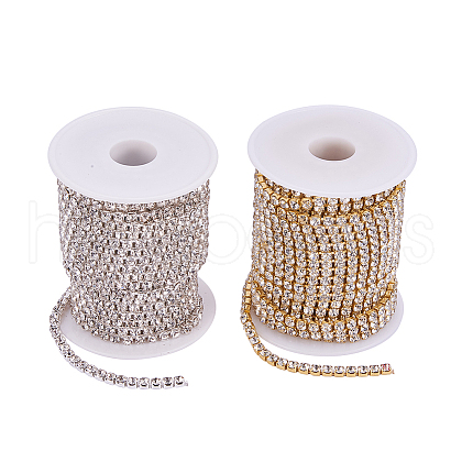 Brass Rhinestone Strass Chains CHC-BC0001-04-SS18-1
