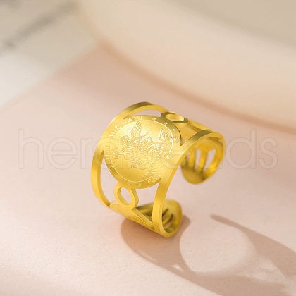 304 Stainless Steel Cuff Open Rings RJEW-S628-11G-1