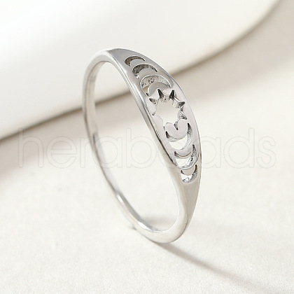 Fashionable 304 Stainless Steel Finger Rings FS-WG43180-05-1