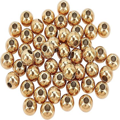  Ion Plating(IP) 304 Stainless Steel Round Spacer Beads STAS-NB0001-46G-1