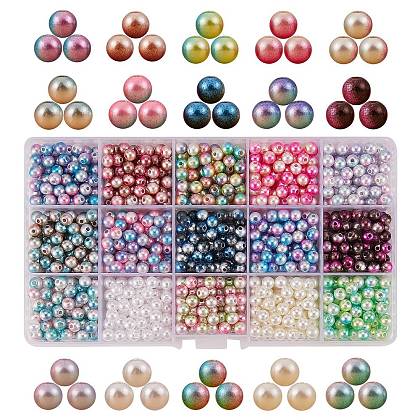 1200Pcs 15 Style Acrylic Beads OACR-SZ0001-31-1