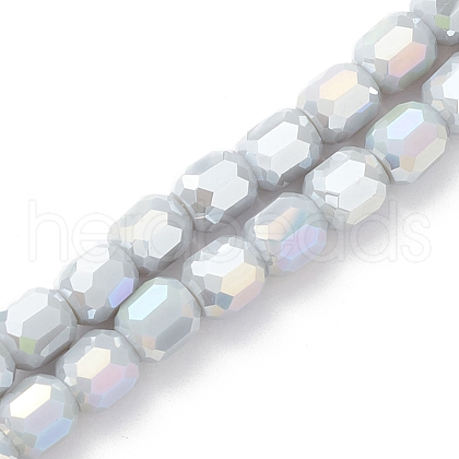 Electroplate Glass Beads Strands EGLA-K015-08F-1