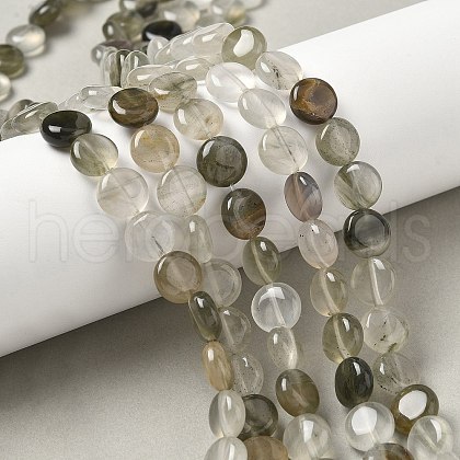 Natural Green Rutilated Quartz Beads Strands G-F790-H01-01-1
