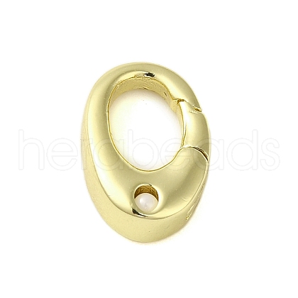 Brass Spring Gate Rings KK-B089-10G-1