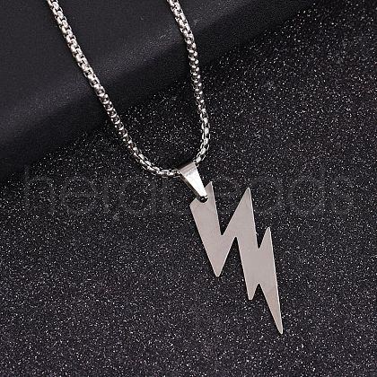 201 Stainless Steel Pendant Necklaces NJEW-D307-02P-A-1