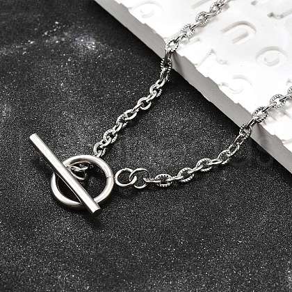 Non-Tarnish 304 Stainless Steel Cable Chain Necklaces X-NJEW-JN01471-1