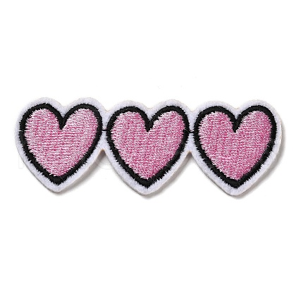 Triple Heart Appliques X-DIY-D080-06-1