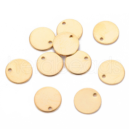 201 Stainless Steel Stamping Blank Tag Pendants STAS-T058-10mm-G-1