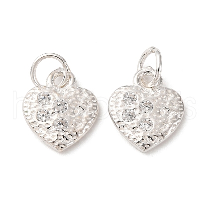 925 Sterling Silver Pave Clear Cubic Zirconia Pendants STER-A047-05A-S-1