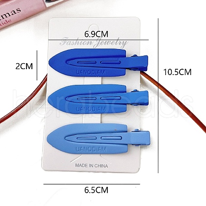 3Pcs Candy Color Iron & Plastic Alligator Hair Clips PW-WG72228-09-1