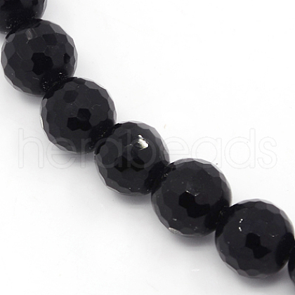 Synthetic Black Stone Beads Strands G-GSFR8mm-C044-1