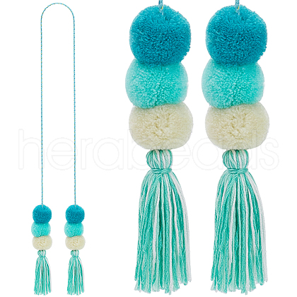 Polyester Tassel Pendant Decoration HJEW-WH20003-04A-02-1