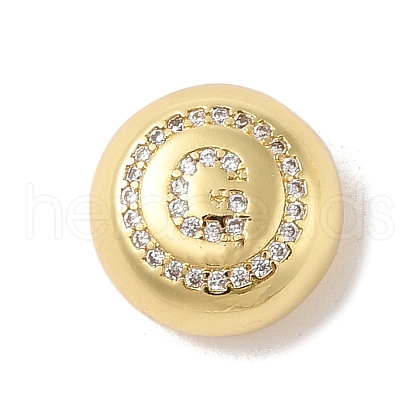 Rack Plating Brass & Cubic Zirconia Pendants KK-Z047-07G-G-RS-1
