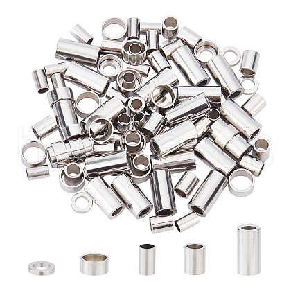 Unicraftale 100Pcs 5 Style 304 Stainless Steel Spacer Beads STAS-UN0030-32-1