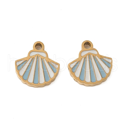 304 Stainless Steel Enamel Charms STAS-Z139-05G-03-1
