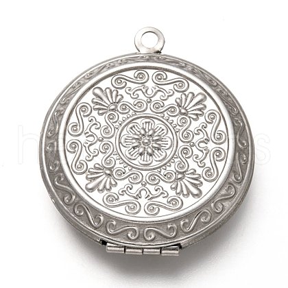 316 Stainless Steel Locket Pendants STAS-P268-10P-1