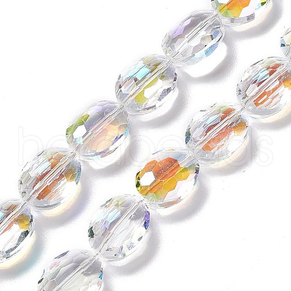 Faceted Glass Beads Strands EGLA-E030-01F-1