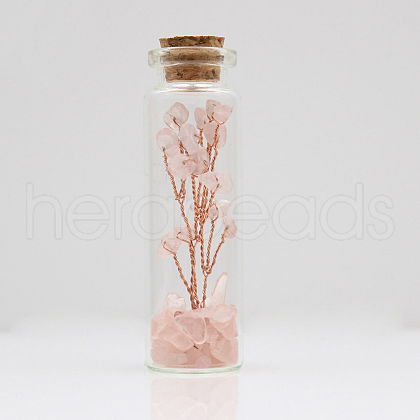 Glass Wishing Bottle Decorations TREE-PW0002-08B-1