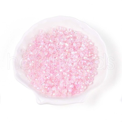 Transparent Spray Painted Glass Beads EGLA-N018-4mm-11-1
