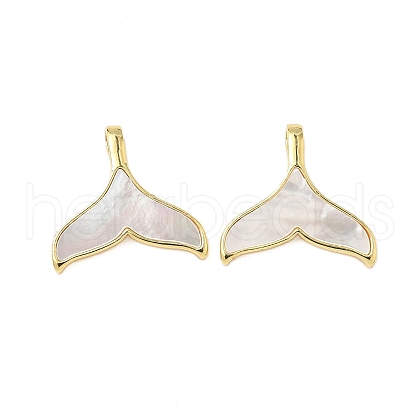 Brass Shell Pendants KK-B139-09G-1