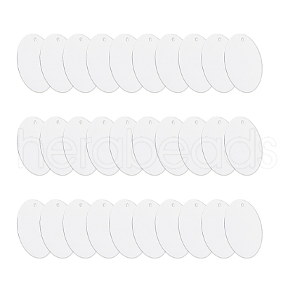 HOBBIESAY Transparent Acrylic Blank Big Pendants TACR-HY0001-03-1