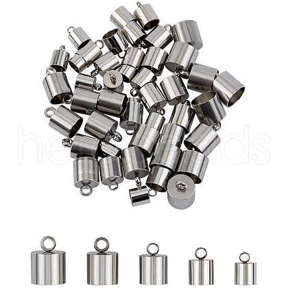 Unicraftale Smooth Surface 304 Stainless Steel Cord Ends STAS-UN0002-03P-1